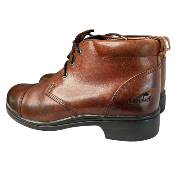 Dansko Womens Lace-Up Chukka Ankle Boots Shoes US 7.5 8 EU 38 Leather Brown EUC - Picture 8 of 16